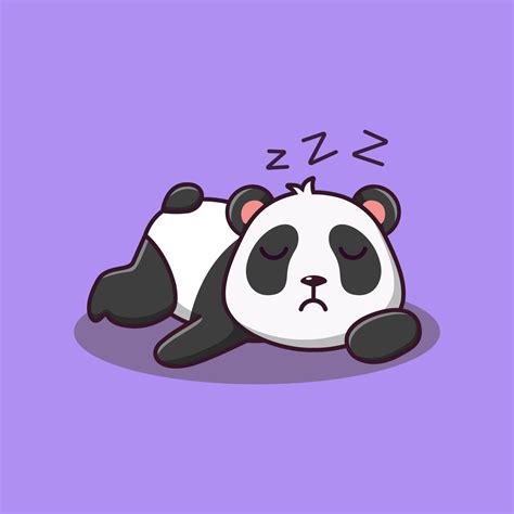 Cute sleeping panda cartoon, vector cartoon illustration, cartoon clipart 7404902 Vector Art at ...