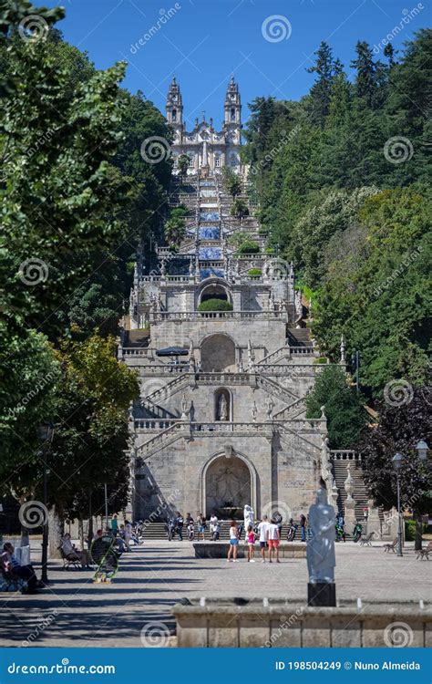 View at the Lamego Cathedral on the Top with a Huge Stairway Editorial ...