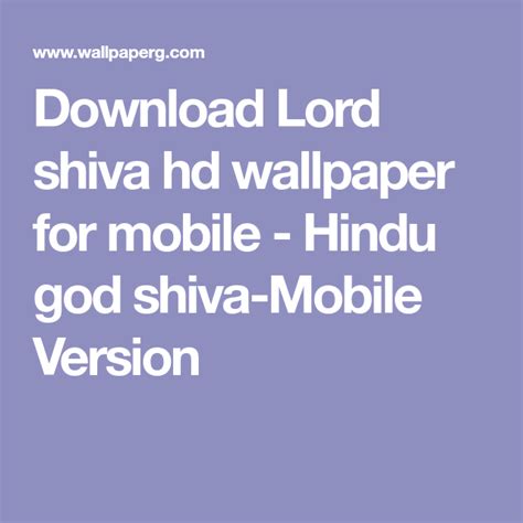 Download Lord shiva hd wallpaper for mobile - Hindu god shiva-Mobile ...