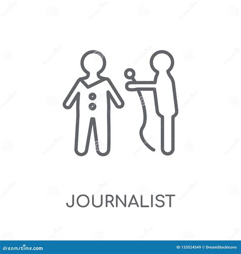 Journalist Linear Icon. Modern Outline Journalist Logo Concept O Stock ...