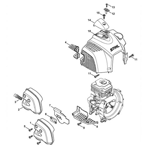 Stihl FS 240 Brushcutter (FS240C-EZ) Parts Diagram, Muffler, Shroud