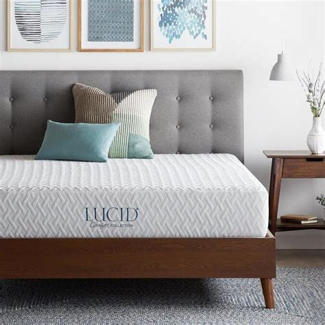 LUCID Comfort Collection 10-in Soft Queen Memory Foam Mattress in the ...