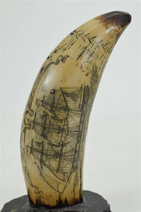 Sold Price: 19TH CENTURY CARVED SCRIMSHAW WHALES TOOTH - November 1, 0118 7:00 PM EST