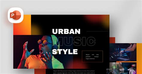 Urban Music Style PowerPoint Template - TemplateMonster