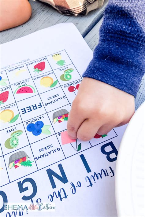 Fruit of the Spirit Bingo Game Free Printable Activity