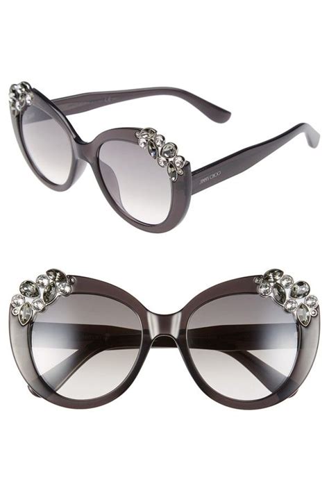 Jimmy Choo 'Megan' 53mm Crystal Embellished Round Sunglasses | Nordstrom | Jimmy choo sunglasses ...