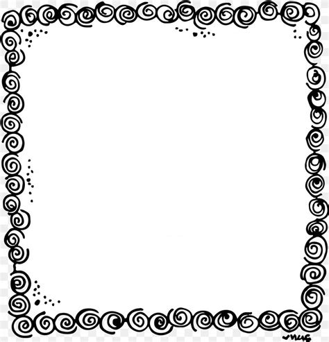 Clip Art Borders And Frames Image Illustration Black And White, PNG ...