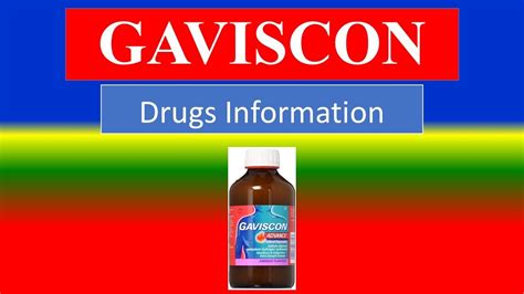 GAVISCON -treat acid indigestion - Generic Name, Brand Names, How to ...