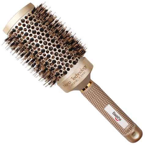 Baasha Extra Large Round Brush 3 Inch, Hair Brush With Boar Bristle ...