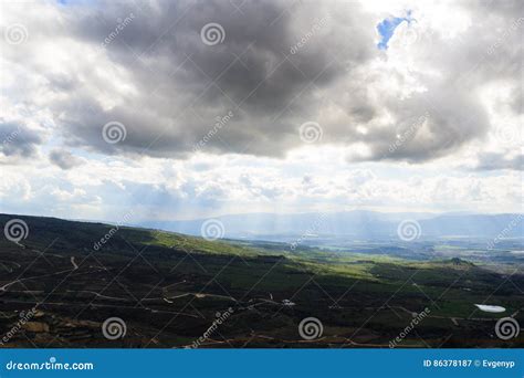 Upper Galilee Mountains Landscape Stock Image - Image of color, rural ...