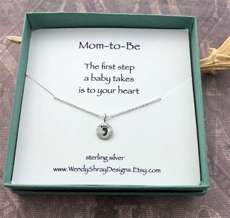 New Mom jewelry mom to be necklace tiny sterling silver | Etsy