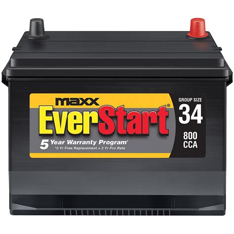 EverStart Maxx Lead Acid Automotive Battery, Group Size 34N - Walmart.com