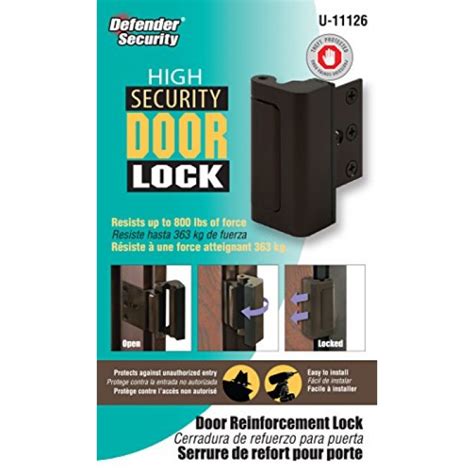 Defender Security U 11126 Door Reinforcement Lock – Add Extra, High ...