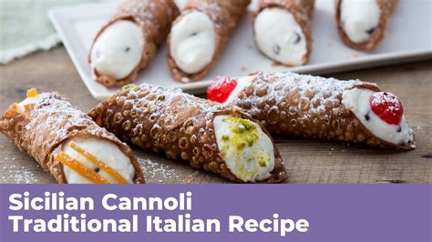 SICILIAN CANNOLI - Traditional Italian Recipe - YouTube