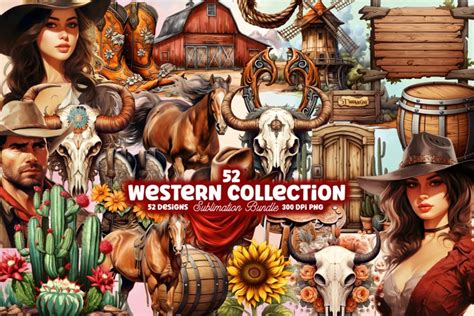 Western Collection Clipart Bundle, Western Collection