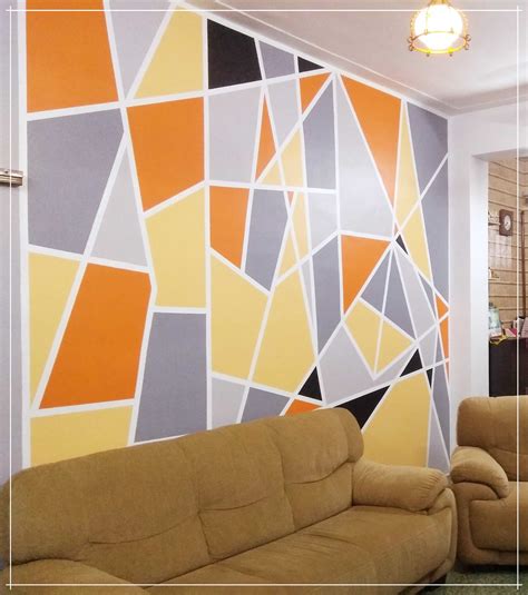 Geometric Tape Design Painting