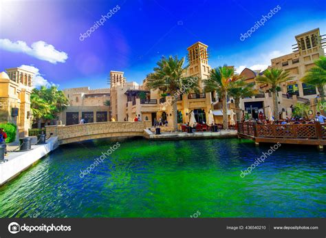 Dubai Uae December 2016 View Madinat Jumeirah Old Style Buildings ...