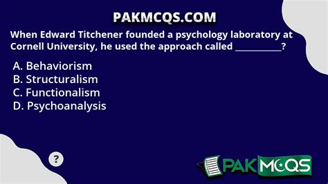 When Edward Titchener founded a psychology laboratory at Cornell ...