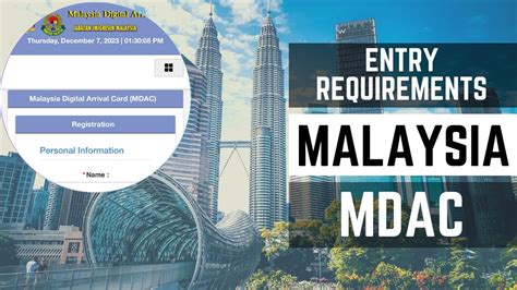 Entry Requirements Malaysia - Digital Arrival Card MDAC - YouTube