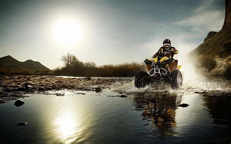 1920x1080px | free download | HD wallpaper: ATV, ATVs, water, vehicle, mode of transportation ...