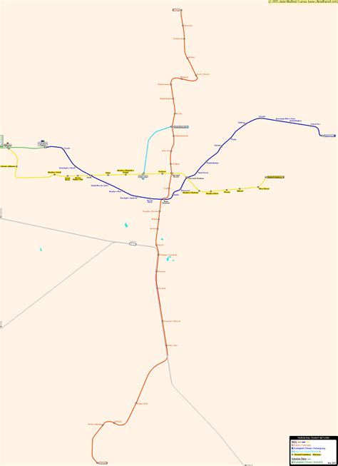 Tehran Real Distance Metro Map