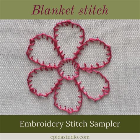 Stitching a motif with blanket stitch | Epida Studio