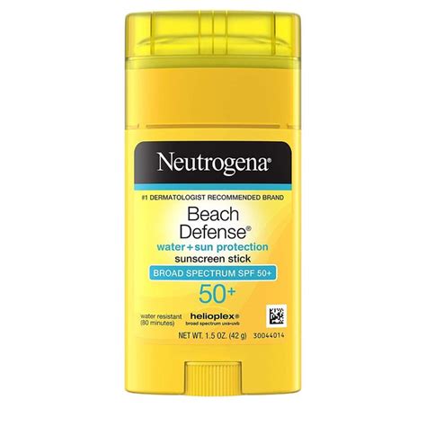 Neutrogena Beach Defense Water-Resistant SPF 50+ Sunscreen Stick, Broad Spectrum UVA/UVB ...