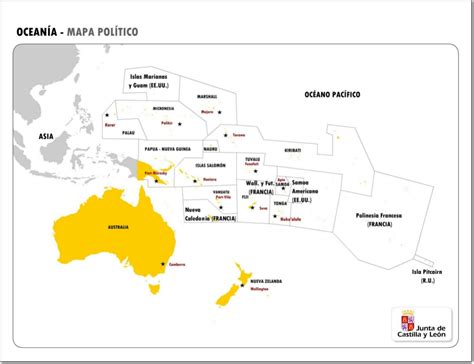 Mapa Politico De Oceania Mapa De Paises Y Capitales De Oceania Jcyl ...