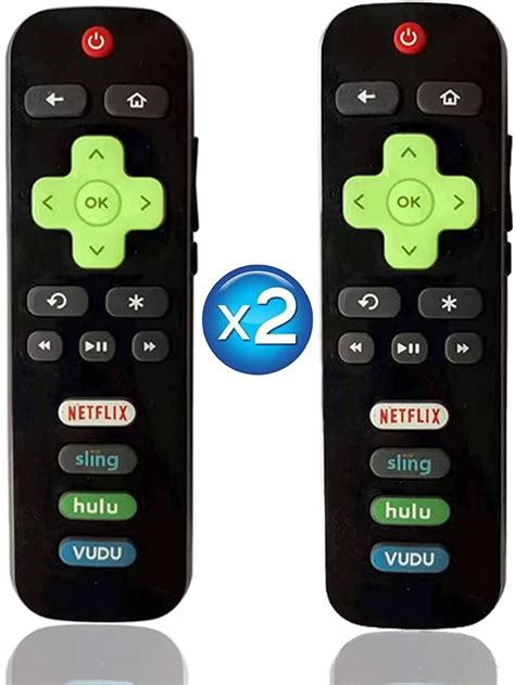 (Pack of 2) Replaced Roku TV Remote【Night Style】Glow-in-the-dark ...