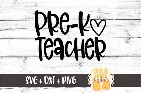 Pre-k Teacher SVG PNG DXF Cut Files Teacher Shirt Preschool - Etsy