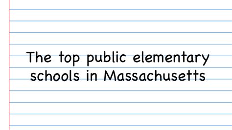 Here are the 25 best public elementary schools in Massachusetts, according to Niche.com - Boston ...