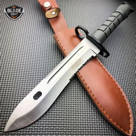 13.5" Military Fixed Blade Bayonet Hunting Tactical Combat Knife ...