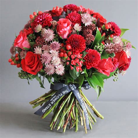 Red Rose & Dahlia Bouquet | Same Day Luxury Flowers London