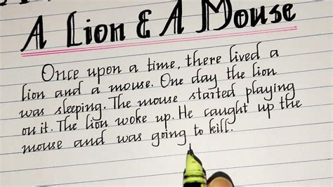 The Lion and the Mouse/Story Writing in English/Beautiful English ...