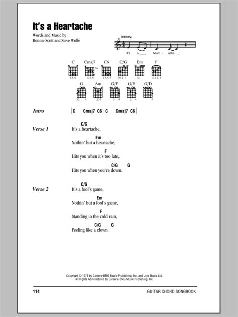 It's A Heartache | Sheet Music Direct