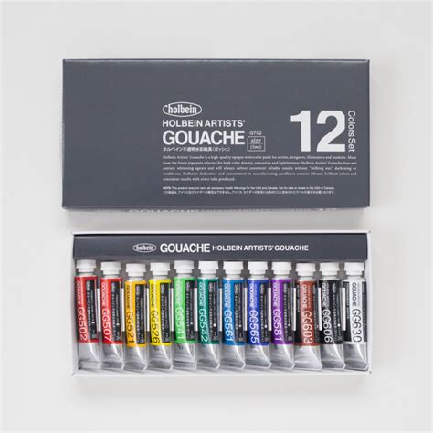 Holbein Artists' Gouache - 12 colors set - Adam Montmartre