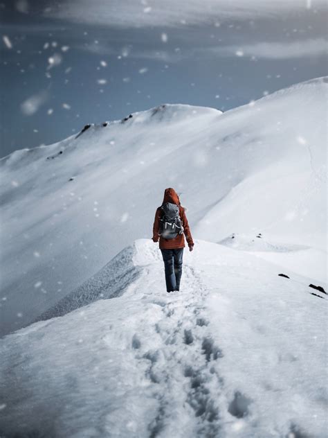 Free Images : snow, geological phenomenon, sky, mountaineer, adventure ...