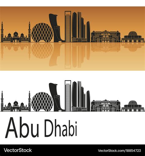 Abu dhabi v2 skyline Royalty Free Vector Image