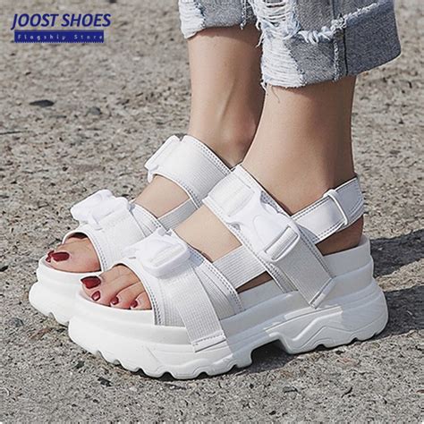 JOOST Women Platform Sandals Fashion Buckle 7cm Increasing | Shopee ...