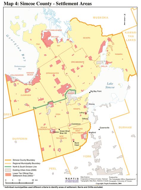 Municipalities in Simcoe County