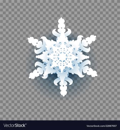 Snowflake on transparent background Royalty Free Vector