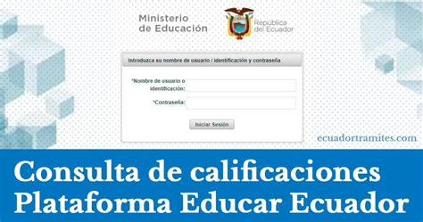 Consulta de Notas del Estudiante con Número de Cédula en el Ministerio de Educación - Educa Ecuador