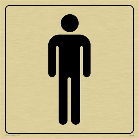 Viking Signs DV1026-S15-G Male Toilet Symbol - Toilet Door Sign ...