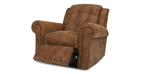 DFS MAJESTY TAN RANCH ARM CHAIR MANUAL RECLINER LEATHER CHAIR | eBay