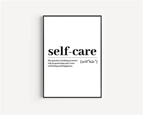 Self-Care Definition Print Self Love Print Affirmation | Etsy