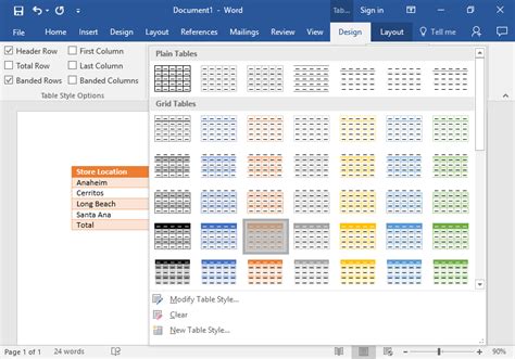 Formatting Tables | Computer Applications for Managers