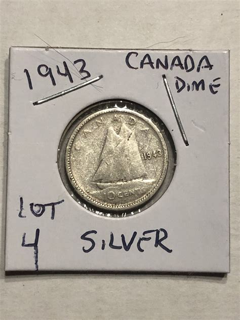 1943 Silver Canadian Dime Nice Early Coin