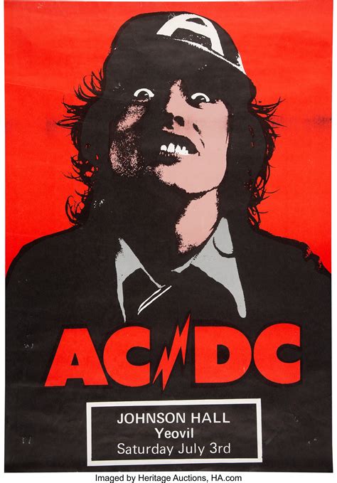 AC/DC 1976 British First-Album Tour Poster Featuring Angus | Lot #89081 | Heritage Auctions