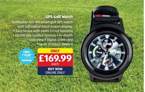 Gps Golf Watch Offer at Aldi - 1Offers.co.uk