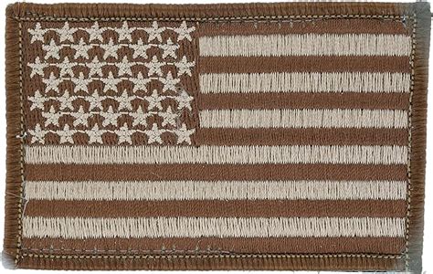 Amazon.com: U.S. Flag (Brown) 3.5x2.27 (Pack of 3): Clothing, Shoes ...